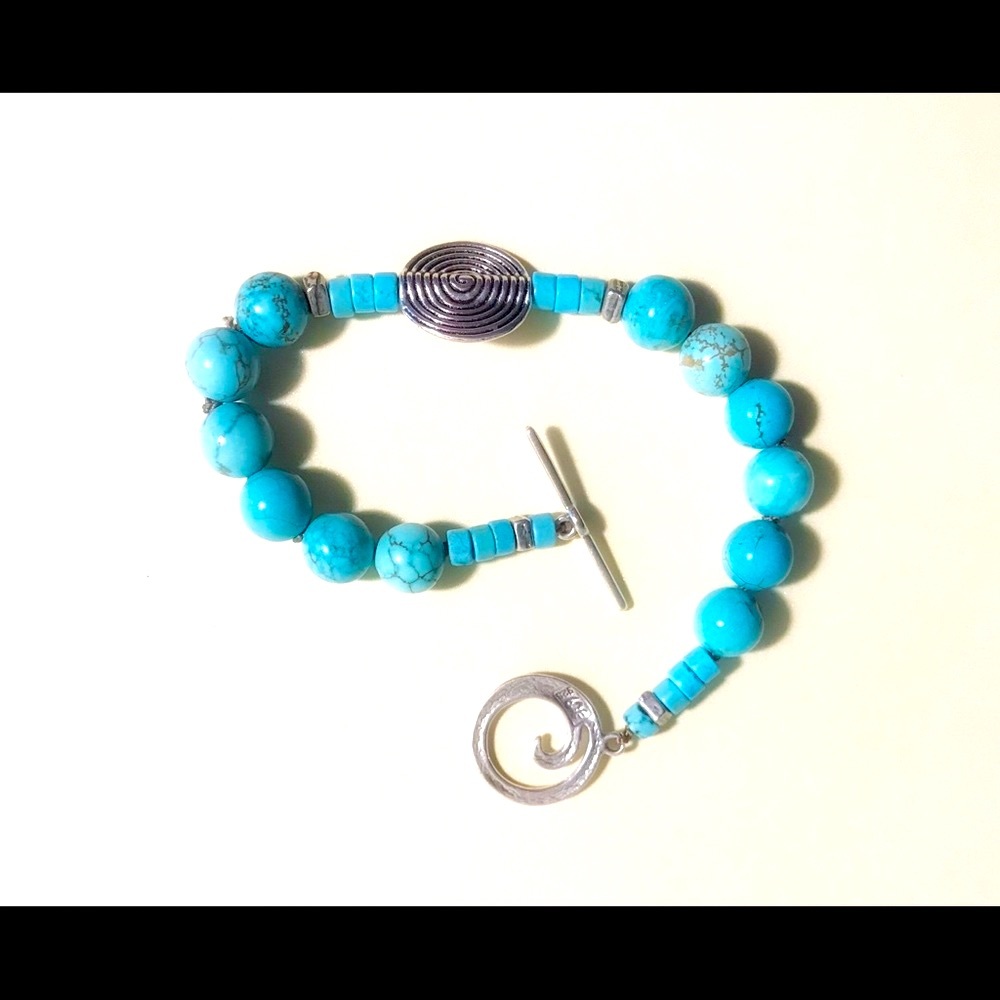 Turquoise Spiral Bracelet